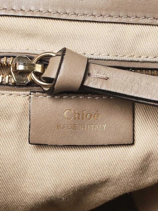 Chloe Motty Grey Leather/Suede Medium Faye Backpack main image 6
